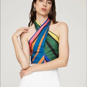 STAUD Multicolor Halter Top